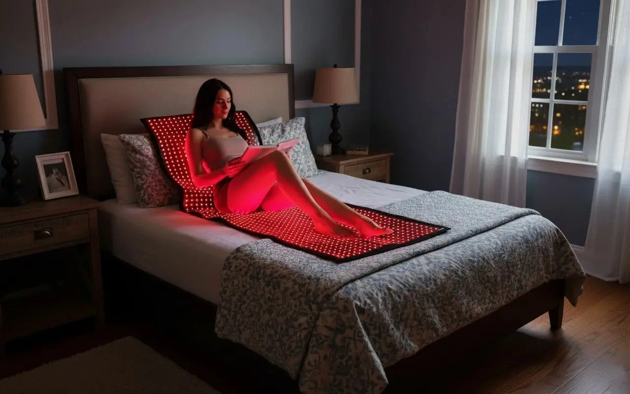 Infrared sleep mat used in a professional sleep program to support relaxation and better rest