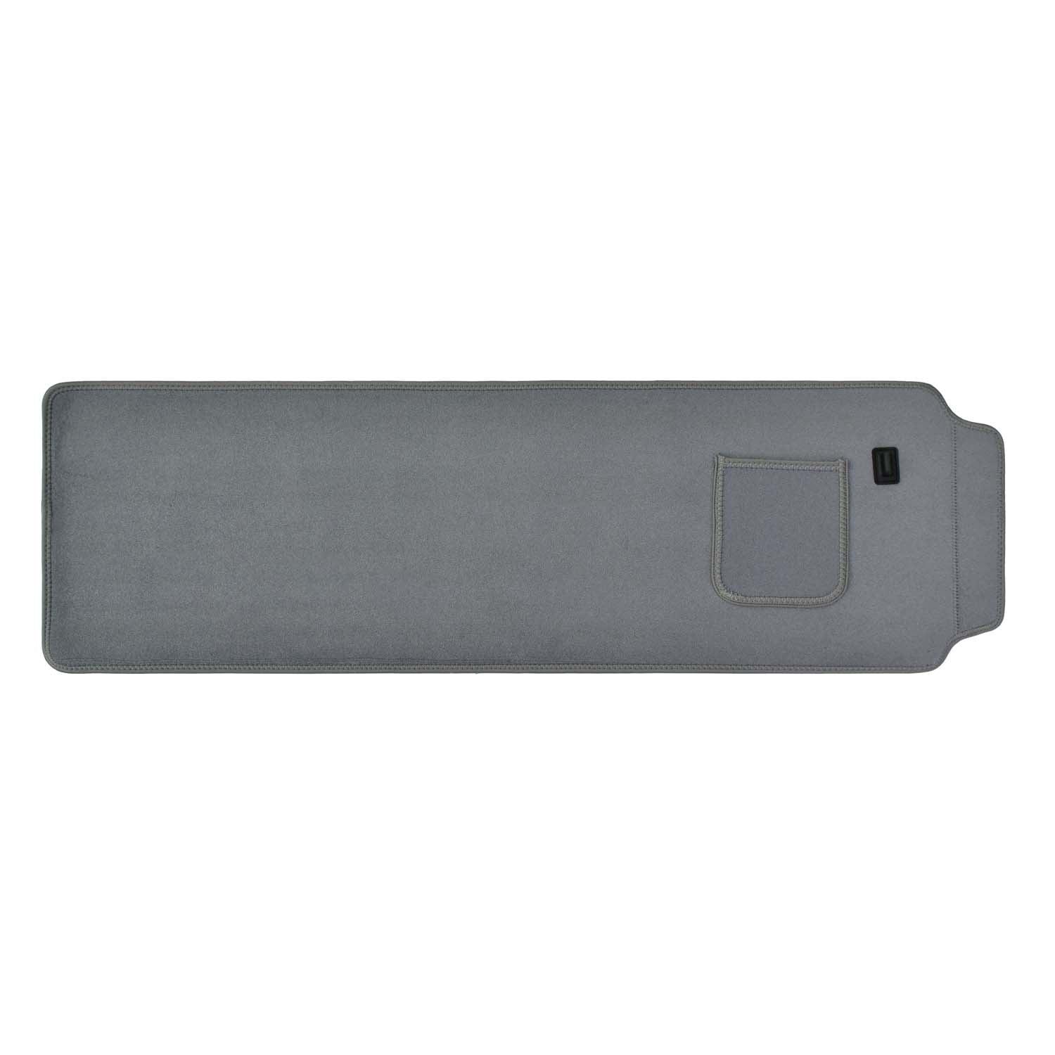 YOULUMI Red Light Therapy Belt - Gray fabric design for pain relief and healing, features a USB port and pocket