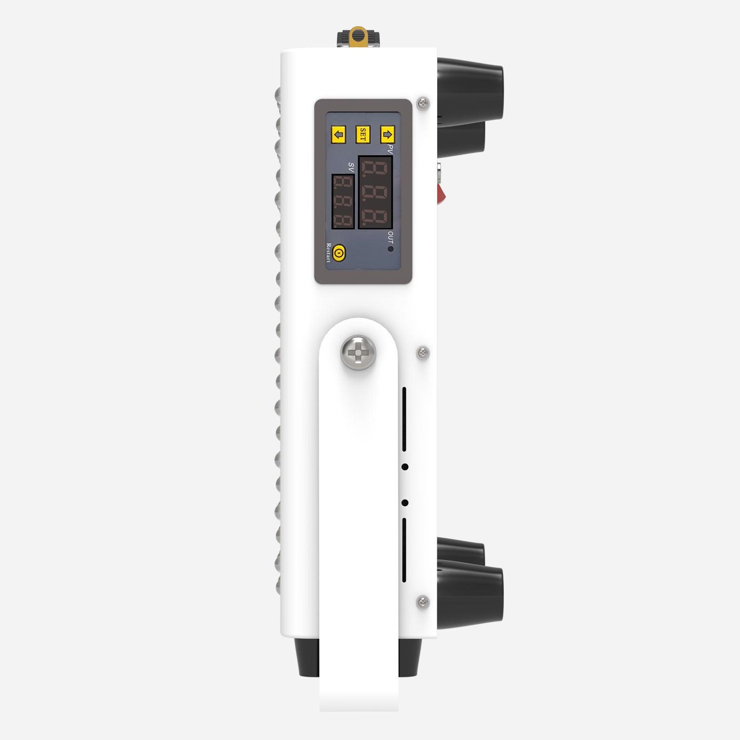 YOULUMI Red Light Therapy Panel IPR-001 side view. White panel with digital display.