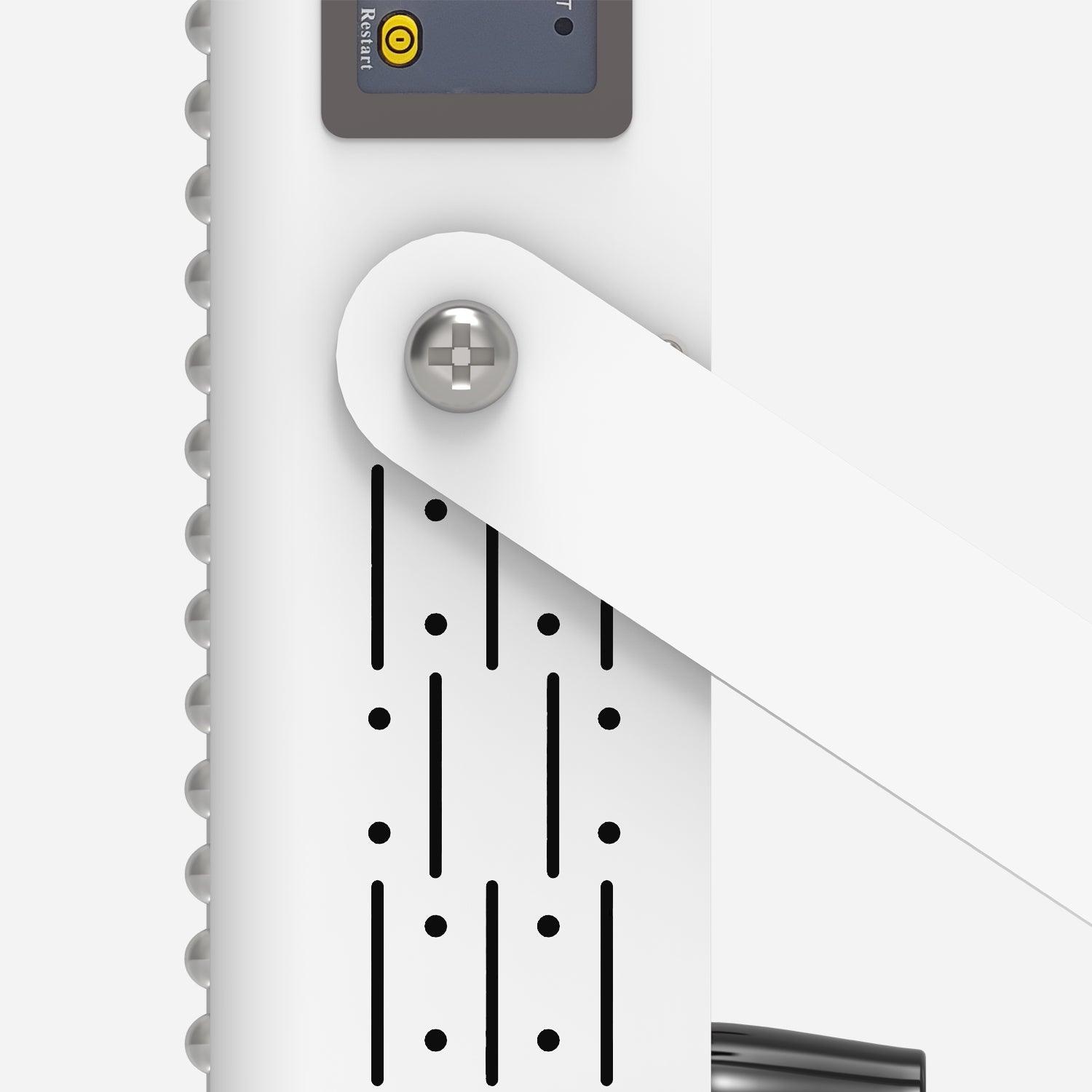 YOULUMI Red Light Therapy Panel IPR-001 close-up, white panel with Restart button and vents