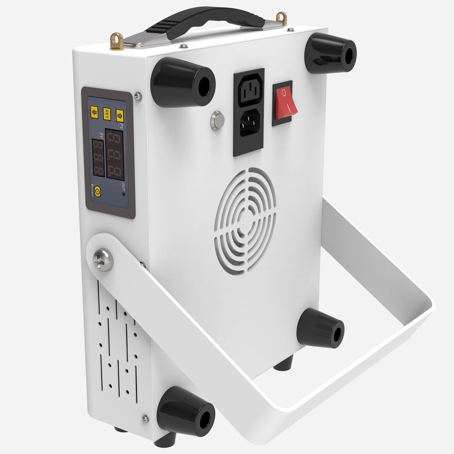 YOULUMI Red Light Therapy Panel - IPR-001. White panel with digital display, power ports, switch, and handle.