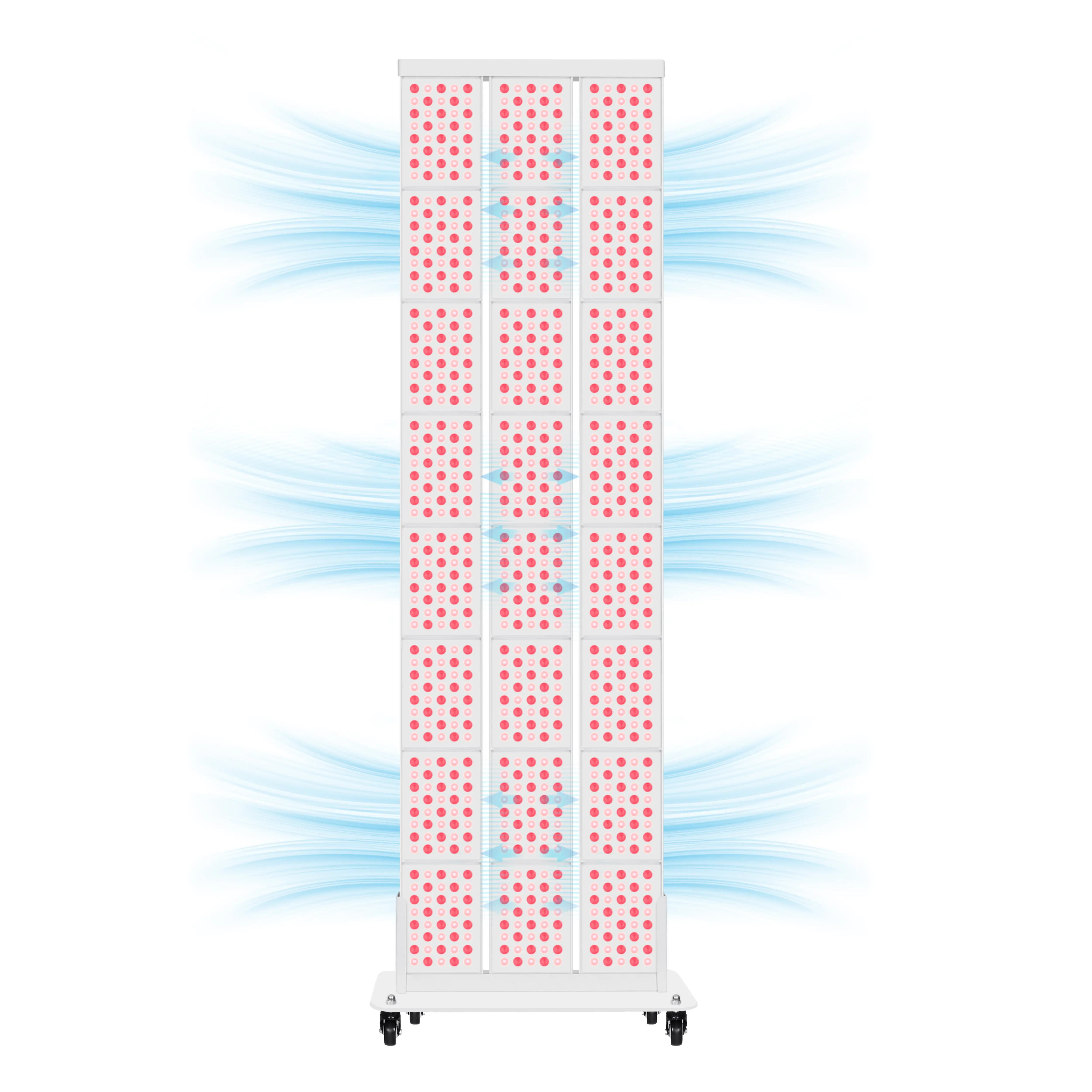 YOULUMI full-body red and NIR light therapy panel with 660nm and 850nm LEDs, featuring voice, app, and remote control.