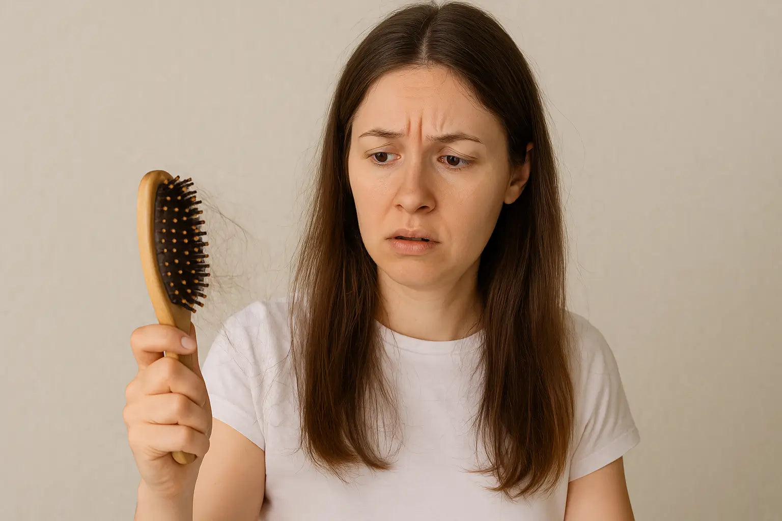 Women lose a lot of hair when combing their hair