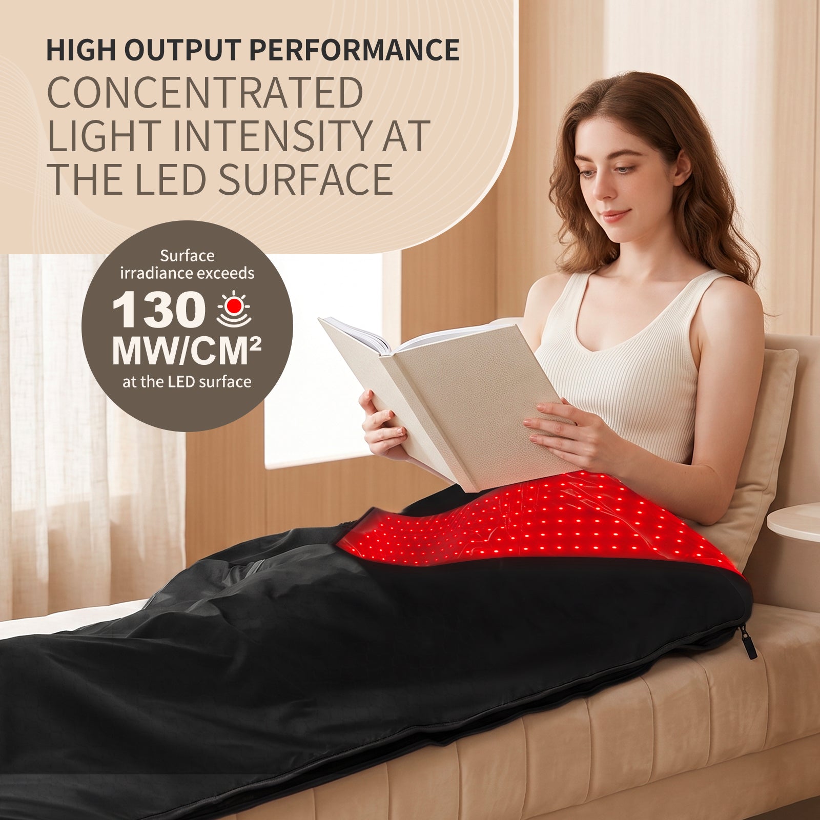 Open‑Box: Red Light Therapy Sleep Bag, 660nm Red & 850nm Near‑Infrared, Full‑Body Relaxation