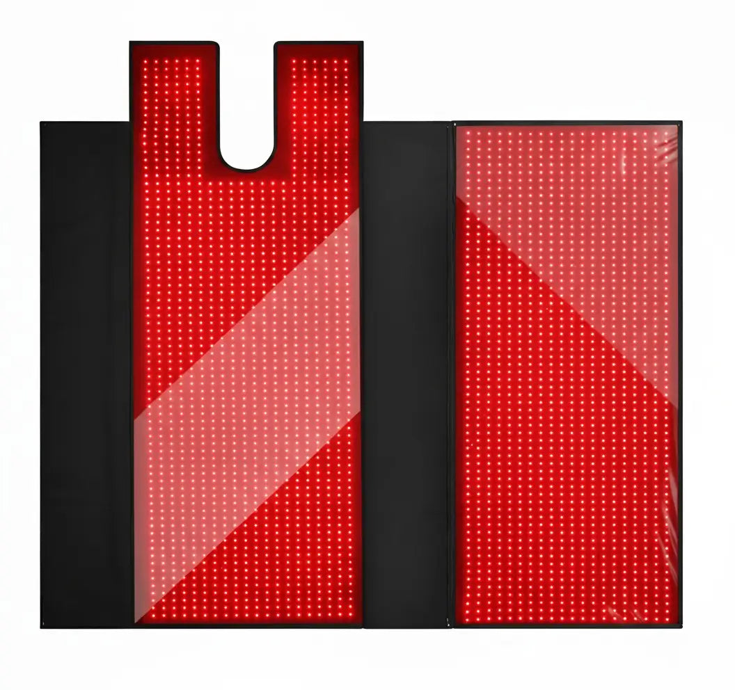 Red light therapy sleep bag with full-body coverage, 660nm and 850nm dual wavelength LEDs, matte surface design with no reflections, ideal for clinics, spas, and home recovery