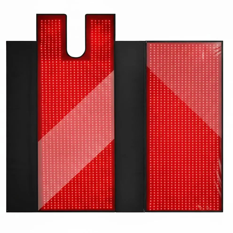Red light therapy sleep bag with full-body coverage, 660nm and 850nm dual wavelength LEDs, matte surface design with no reflections, ideal for clinics, spas, and home recovery