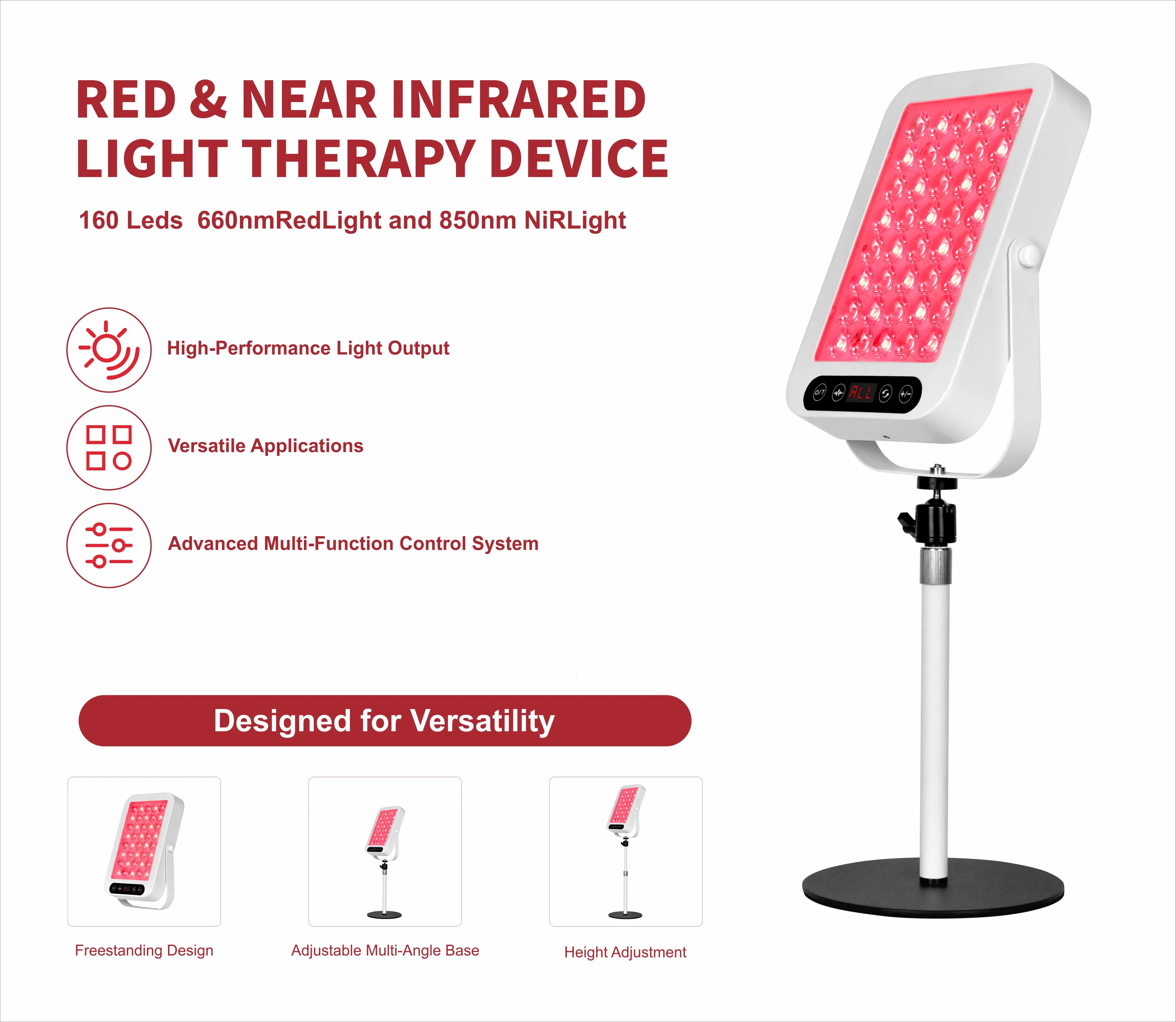 YouLumi 160 LED red and near infrared light therapy device with adjustable stand