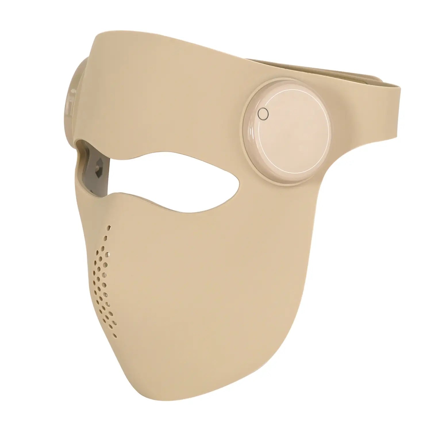 Side view of Youlumi Y02 red light therapy mask for face rejuvenation and skincare
